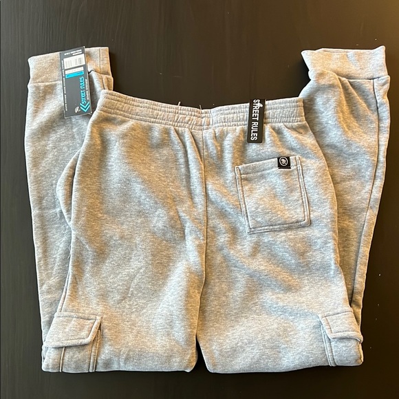 Gray Kids Cargo Joggers - Picture 3 of 5